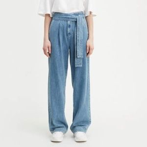 WIDE LEG PLEATED TIE TROUSER JEANS by Levi's Made & Crafted  Size L